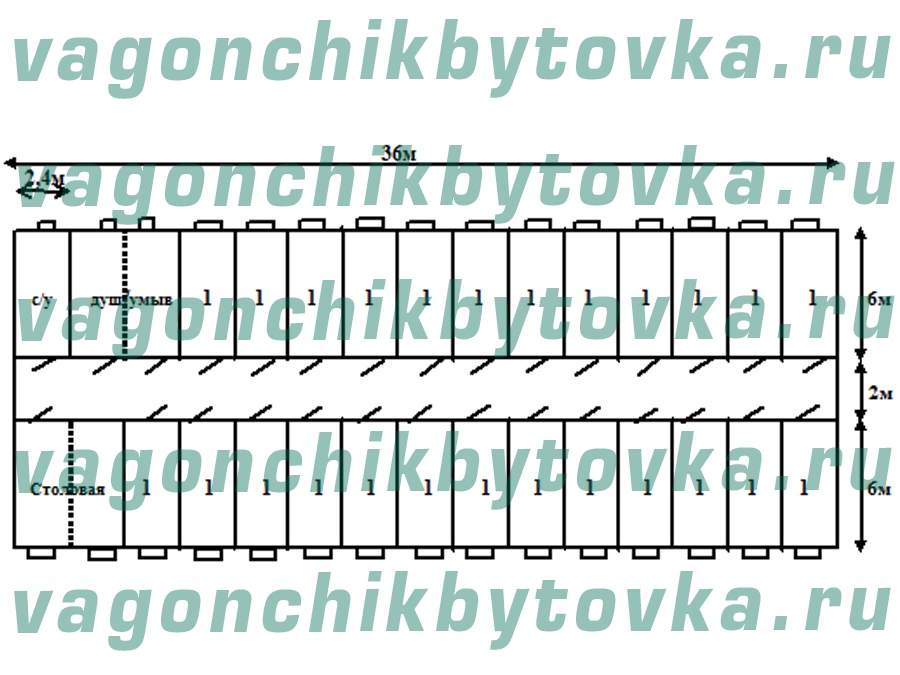 Модульное одноэтажное общежитие на 150 человек